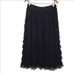 NWOT Mesh Layered Hem Skirt